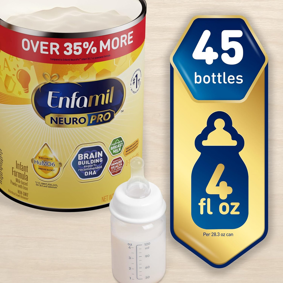 Enfamil Neuropro Baby Formula, Mfgm* 5-Year Benefit, Expert-Recommended Brain-Building Omega-3 Dha, Exclusive Immune Supporting Humo6 Blend, Infant Formula Powder, Baby Milk, 28.3 Oz