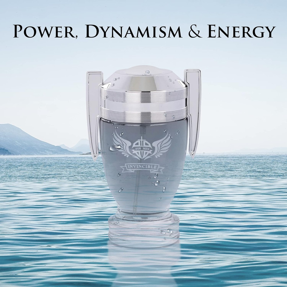 Novoglow Invincible, Eau De Parfum Spray For Men, Great Gift, Masculine Fragrance, Daytime And Casual Use, For All Skin Types, 3.4 Fl Oz With A Suede Pouch Included