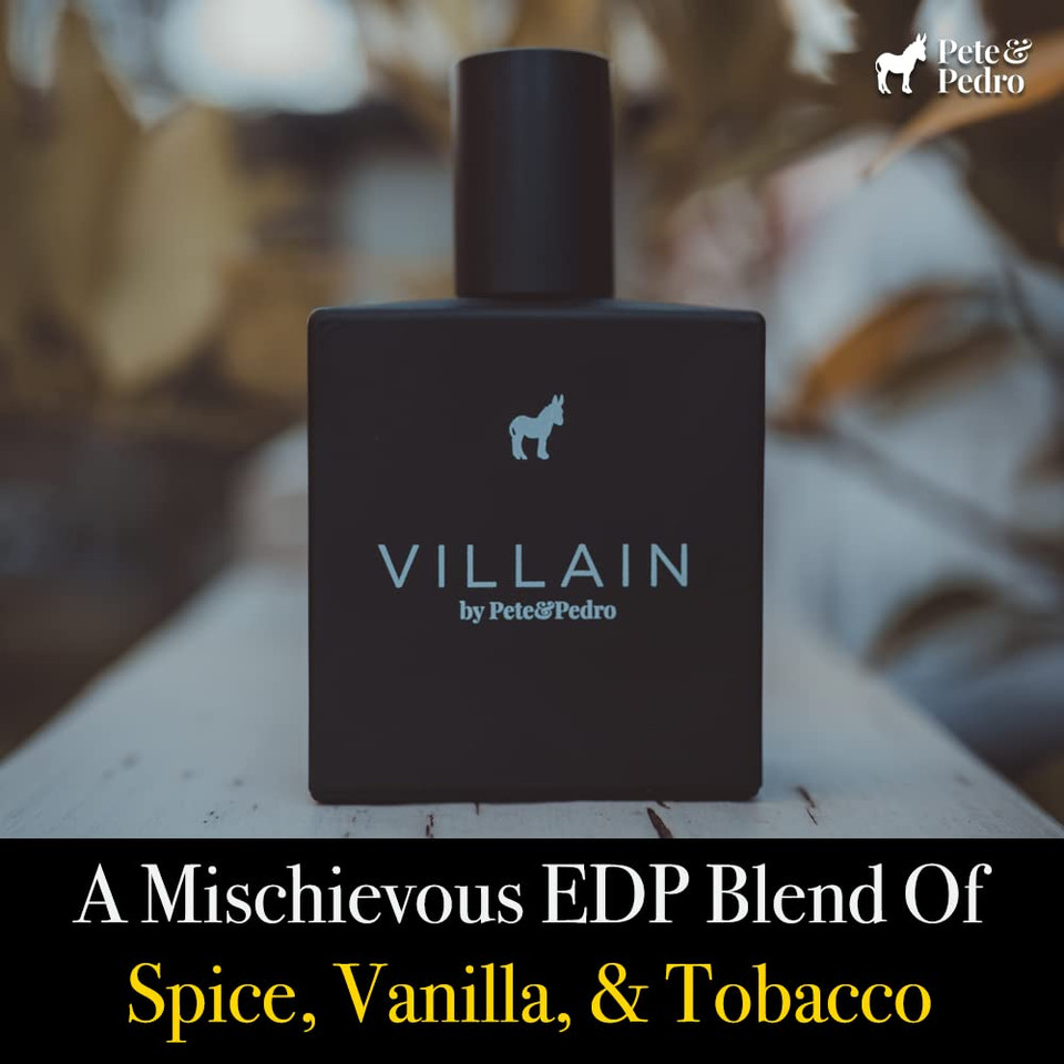 Pete & Pedro Villain - Eau De Parfum | Original Male Fragrance - Tobacco And Vanilla With A Burst Of Spice & Woods Men'S Cologne | As Seen On Shark Tank, 1.7 Oz