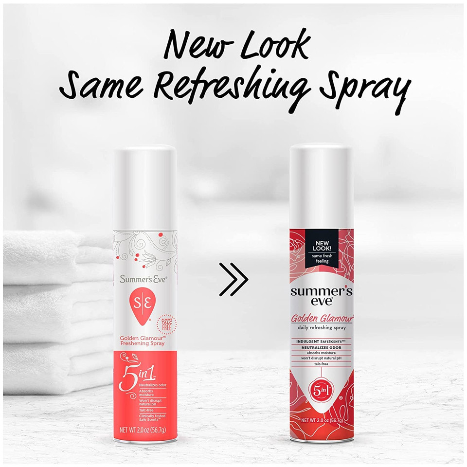 Summer'S Eve Freshening Spray, Golden Glamour, 2 Oz (Pack Of 4)