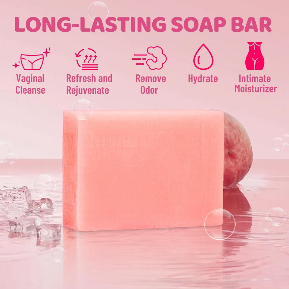 3 Pcs Yoni Oil Yoni Bar Soap Set For Women Ph Balance, Feminine Oil Feminine Wash Vaginal Moisturizer Odor Eliminator, Natural Feminine Care, 2 * 1Fl. Oz Yoni Essential Oil, 1* Yoni Bar 3.53Ozpeach