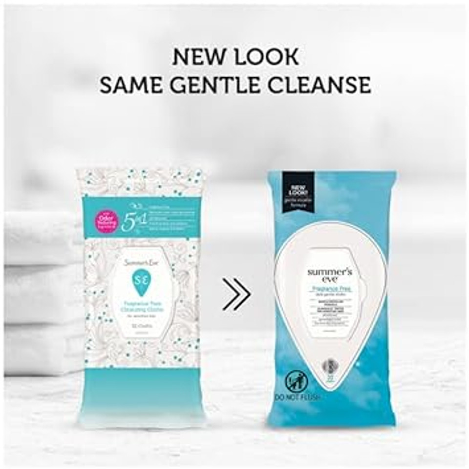 Summer'S Eve Fragrance Free Cleansing Cloths 32 Count (Pack Of 3)