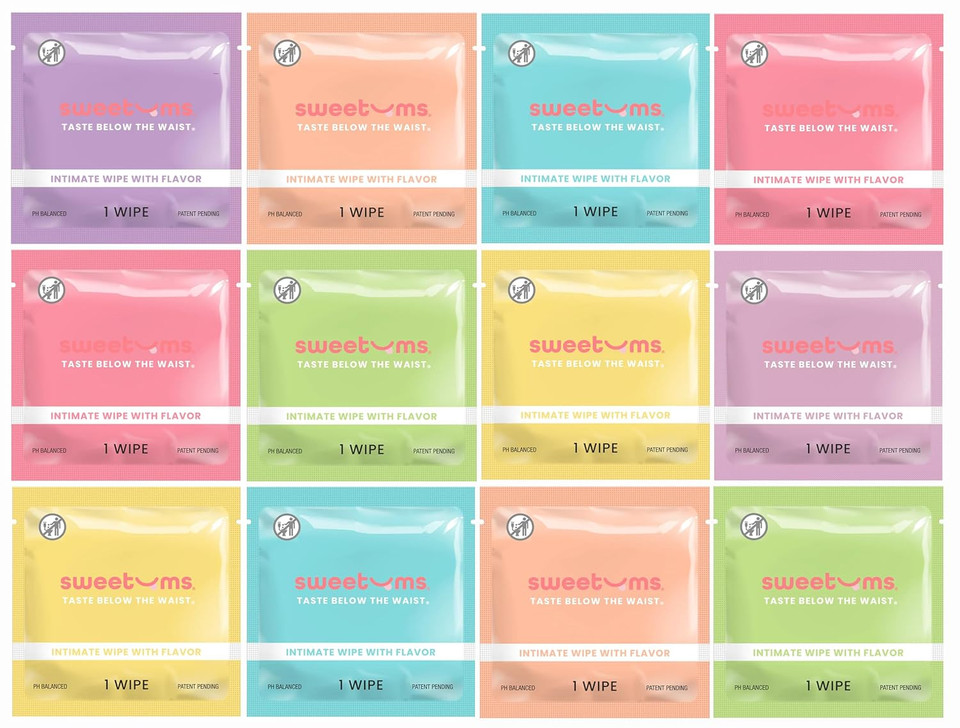 Sample Size Feminine Wipes For Women, Ph Balanced Biodegradable Flavored Intimate Wipes - Pack Of 21