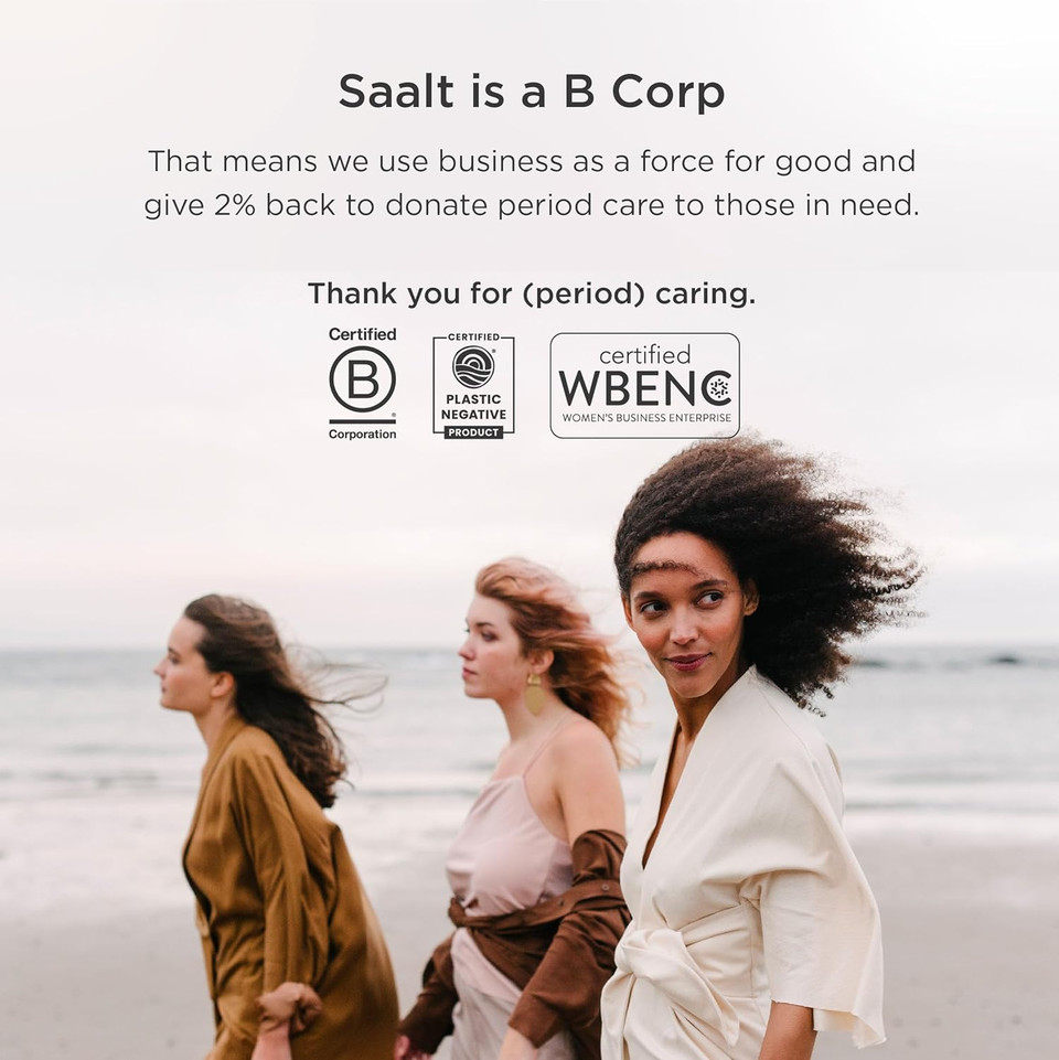 Saalt Intimate Cleansing Wipes - 30 Count (6 X 7.75 Inches) - Menstrual Cup Wipes - Easy Cleaning For Public Bathroom, School, Or Travel With A Menstrual Cup Or Menstrual Disc