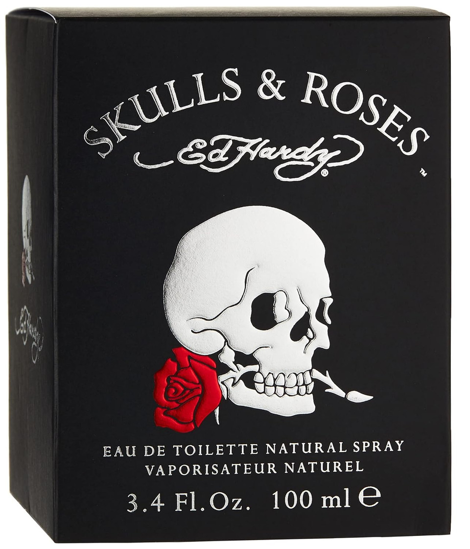 Ed Hardy Christian Audigier Skulls & Roses For Men 3.4 Oz Eau De Toilette Spray3.4 Fl Oz (Pack Of 1)