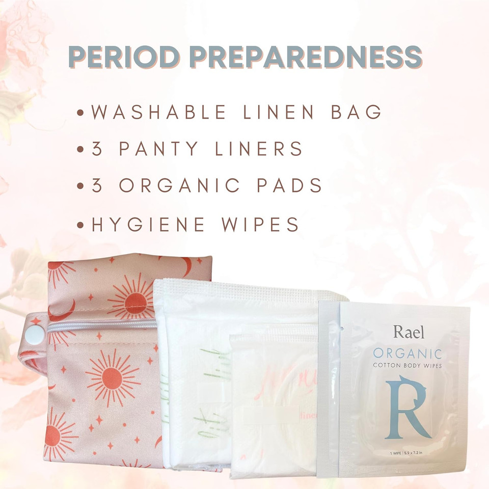 My First Period Kit By Skin To Skin | My First Period Kit For Girls | Period Kit For Girls 10-16 | Menstrual Starter Kit: Pads, Panty Liners, Cramp Relief, Period Educational Booklet