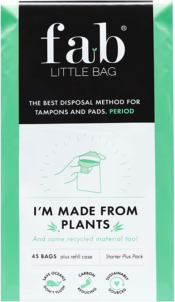 Fab Little Bag Starter Plus Pack - 45 Sanitary Disposal Bags Plus Recyclable Refill Pack For Out And About (45 Pack)