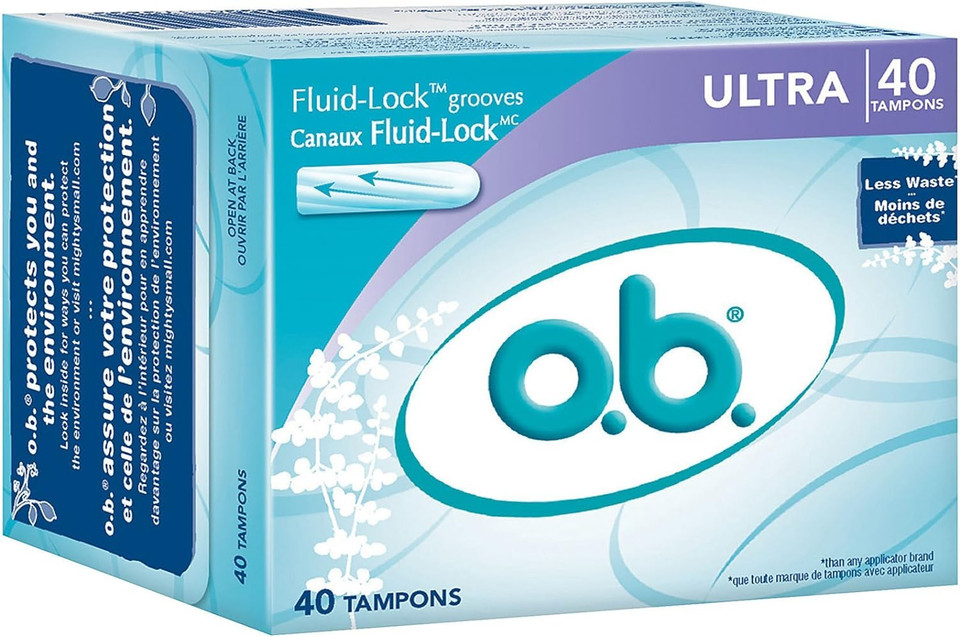 O.B. Ultra Absorbency Tampons, 40-Count Box ( 3 Pack)