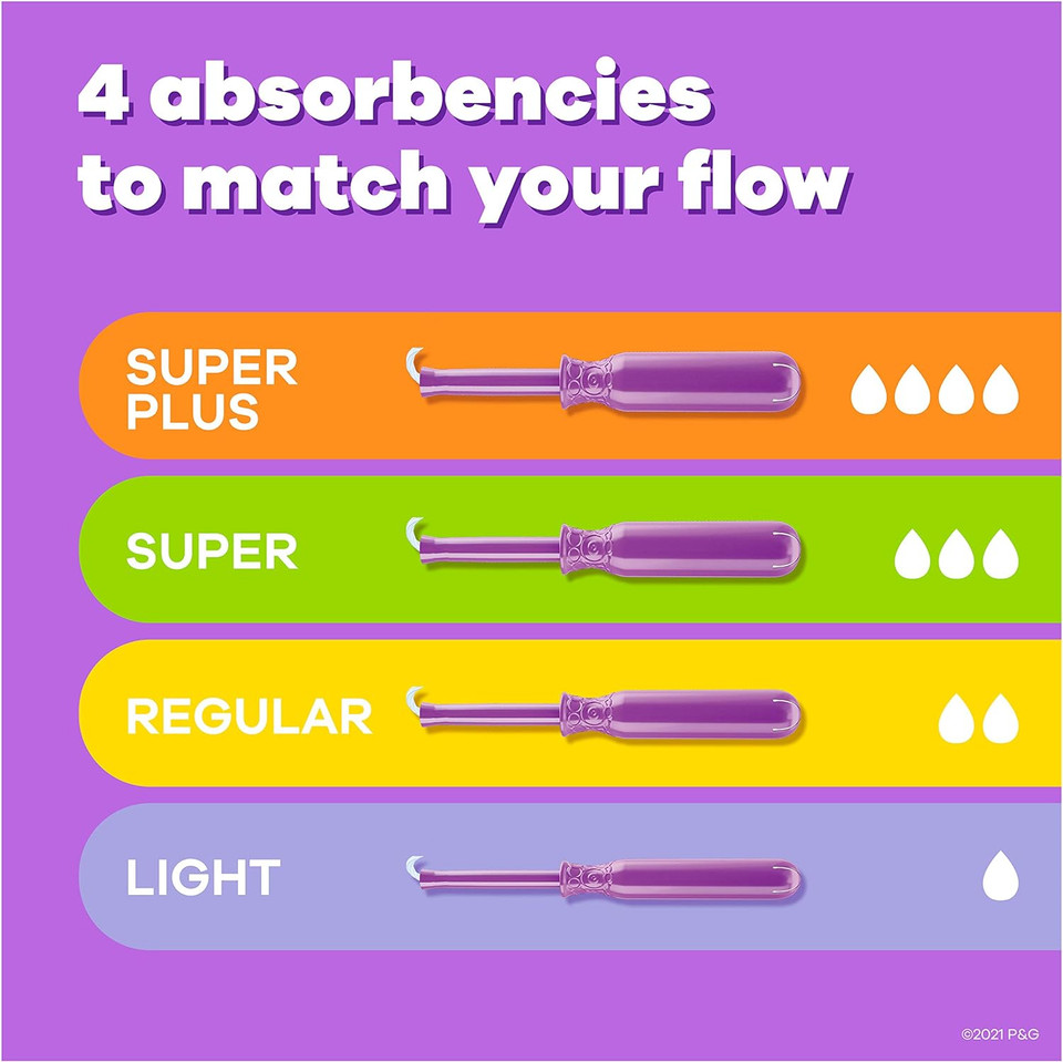 Tampax Radiant Tampons 42 R 2.7X 3/4/ 42Ct, Pink And Blue