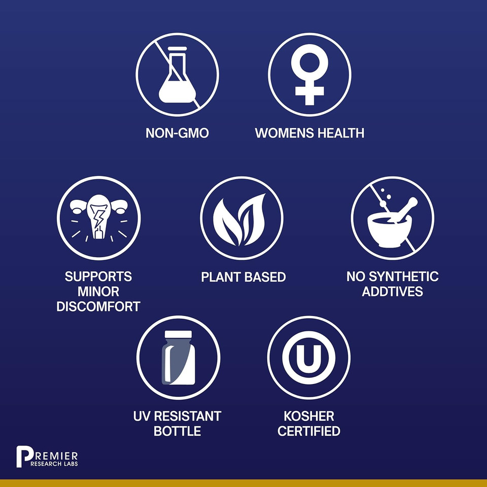 Premier Research Labs Fem Balance-Fx - Supports Menstrual Cycles & Regularity - With Chaste Tree Fruit, Alfalfa, Chinese Salvia & Turmeric - Daily Hormone Balance - Vegan - 60 Plant-Source Capsules