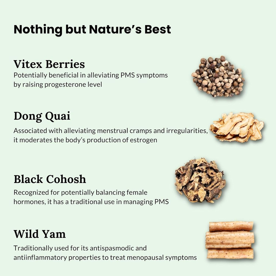 Plant-Based Hormone Balance For Women - Menopause & Pms Support - With Black Cohosh, Vitex Berry & Dong Quai - 30 Serves Plant-Based Hormone Balance For Women - Menopause & Pms Support - With Black Cohosh, Vitex Berry & Dong Quai - 30 Serves