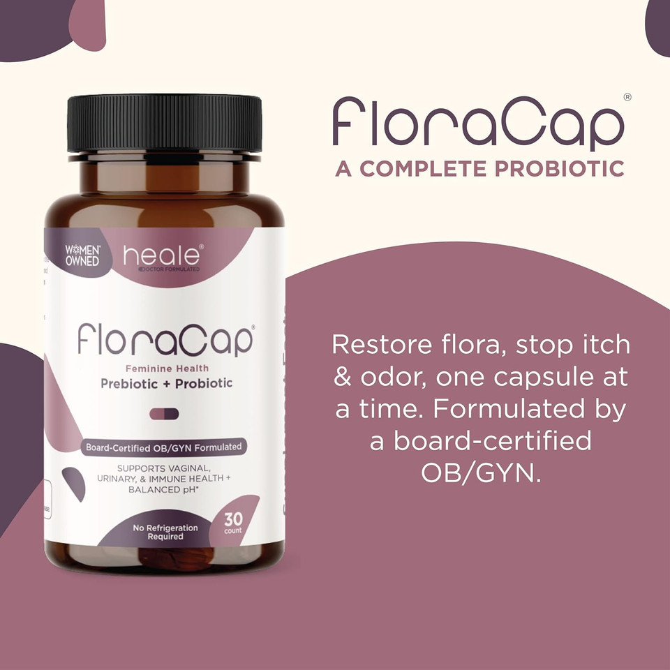 Vaginal Probiotics For Women - 30 Oral Capsules - Heale Doctor Formulated Probiotics For Feminine Health, Ph, Urinary Tract & Healthy Vaginal Flora - Reduce Odor, Itching, & Discomfort