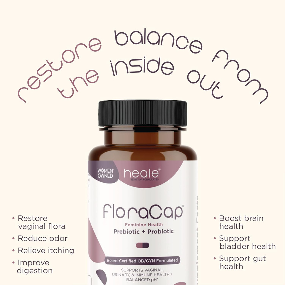 Vaginal Probiotics For Women - 30 Oral Capsules - Heale Doctor Formulated Probiotics For Feminine Health, Ph, Urinary Tract & Healthy Vaginal Flora - Reduce Odor, Itching, & Discomfort