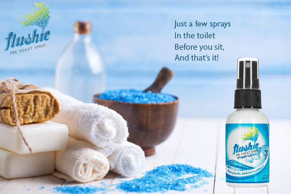 Flushie Pre-Toilet Spray For Poop Travel Size Toiletries Bathroom Spray For Poop Spray For Toilet Deodorizer Traveling Essentials Poop Deodorizer Poop Odor Eliminator 4Oz (Assorted Mix, 3 Pack)