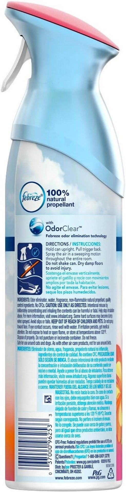 Febreze Air Freshener Spray - Gain Island Fresh - Net Wt. 8.8 Oz (250 G) Per Bottle - Pack Of 2 Bottles