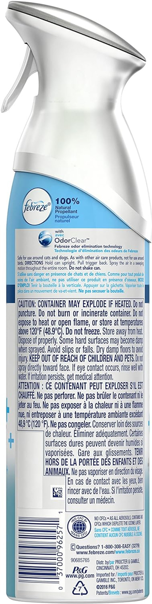 Febreze Odor-Eliminating Air Freshener, Heavy Duty Crisp Clean, 8.8 Fl Oz (Pack Of 2)