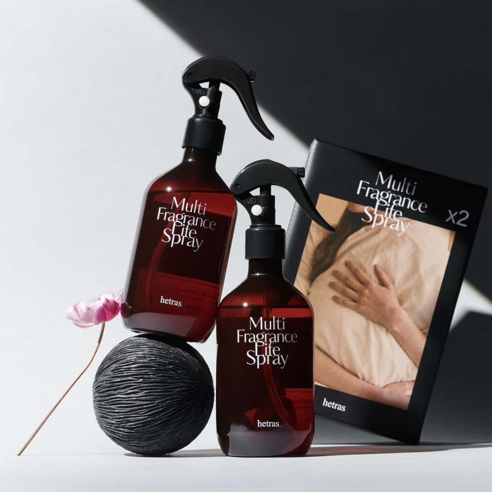 Hetras. Multi Fragrance Life Spray | 10.14 Fl Oz X 2 Pack | Room Spray And Air Freshener For Home & Office & Fabric Multi Purpose Spray (Hug Soap)