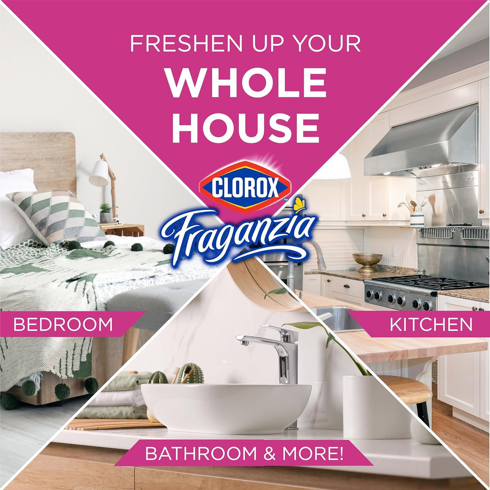 Clorox Fraganzia Aerosol Air Freshener In Apple Cinnamon Scent, 20Oz Bonus Size | Long-Lasting Air Freshener Spray | 20 Oz Bonus Size | Room Air Freshener