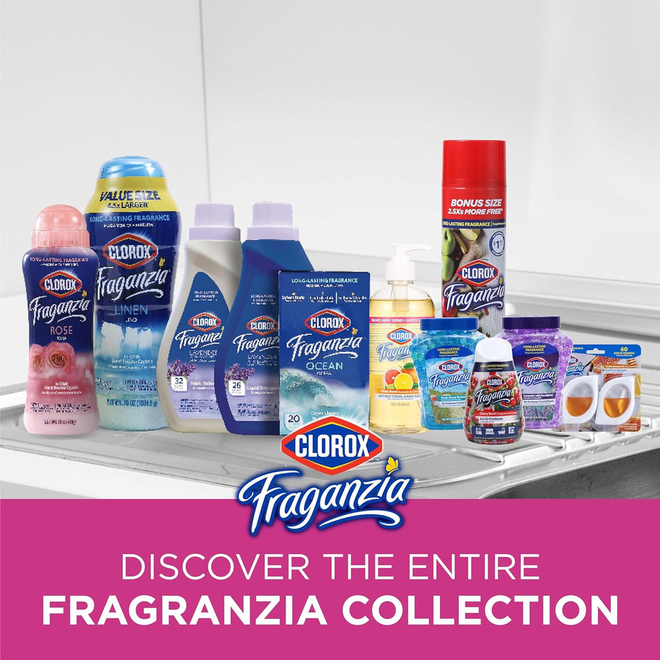 Clorox Fraganzia Aerosol Air Freshener In Apple Cinnamon Scent, 20Oz Bonus Size | Long-Lasting Air Freshener Spray | 20 Oz Bonus Size | Room Air Freshener