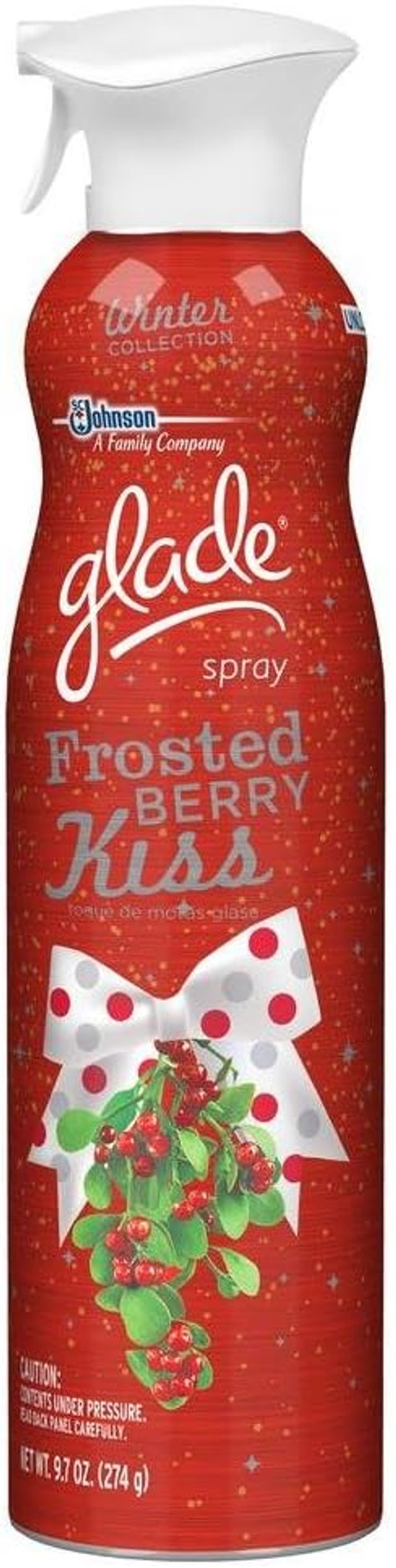 Glade Air Freshener Spray - Frosted Berry Kiss - Net Wt. 9.7 Oz (274 G) - Pack Of 2