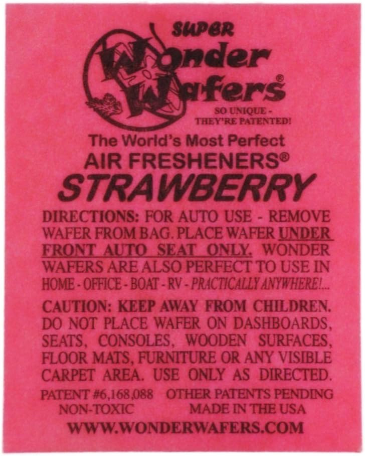 Wonder Wafers Air Fresheners 25Ct. Individually Wrapped, Strawberry Fragrance