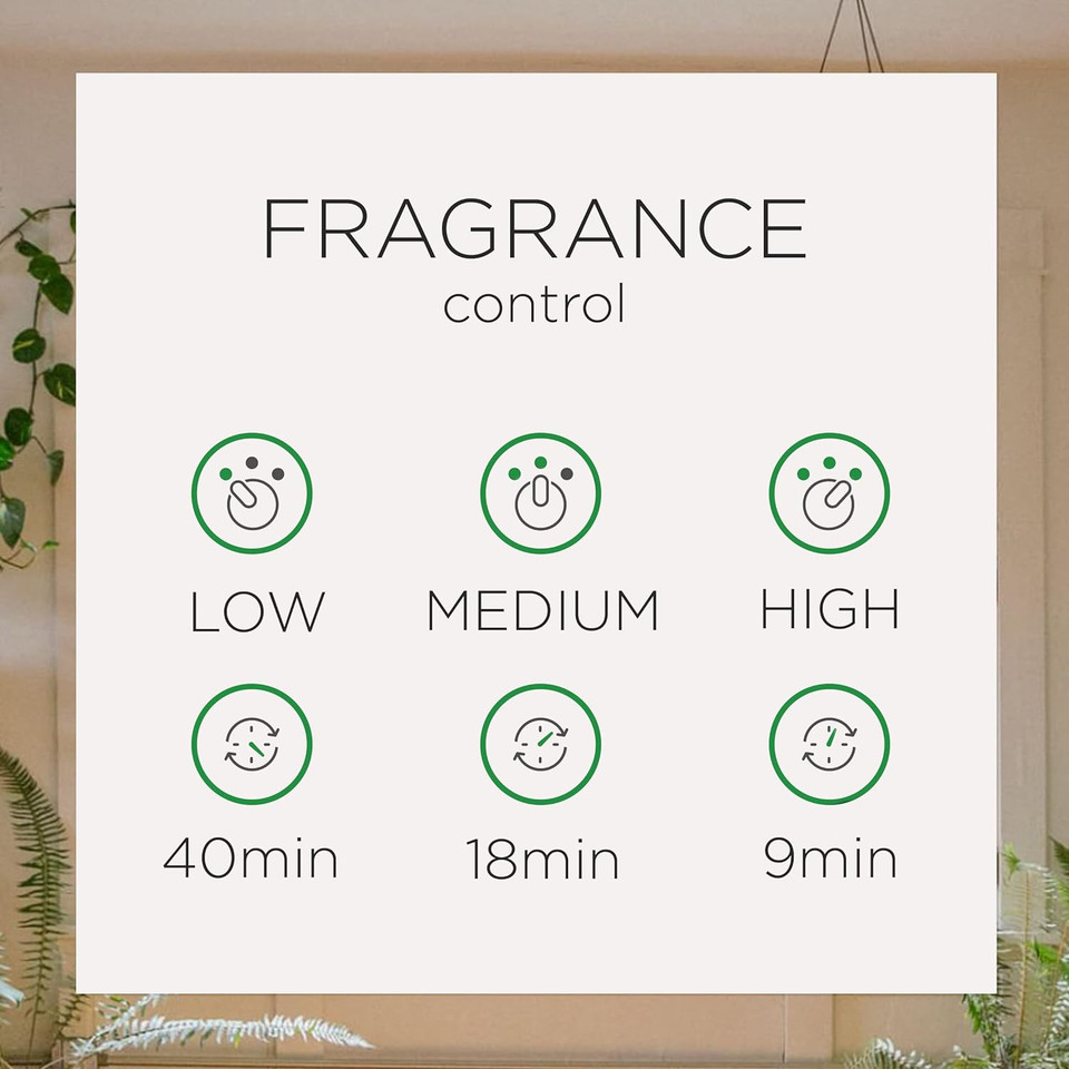 Air Wick Automatic Air Freshener Spray Refill, Fresh Linen, 3Ct, Essential Oils, Odor Neutralization