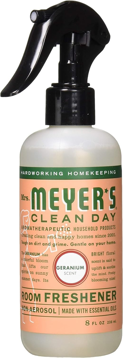 Mrs. Meyers Clean Day Room Freshener, Geranium, 8 Fluid Ounce (Pack Of 3)