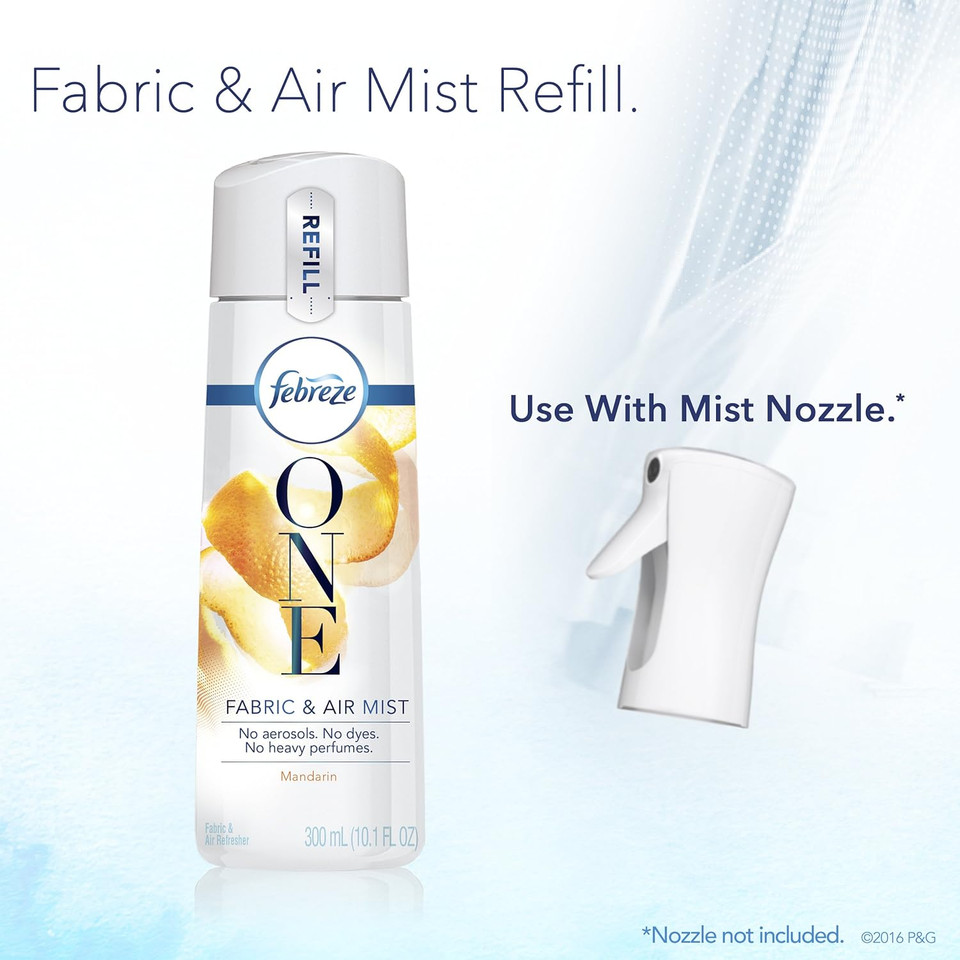 Febreze One Fabric And Air Mist Refill, Mandarin Scent, 10.1 Ounce