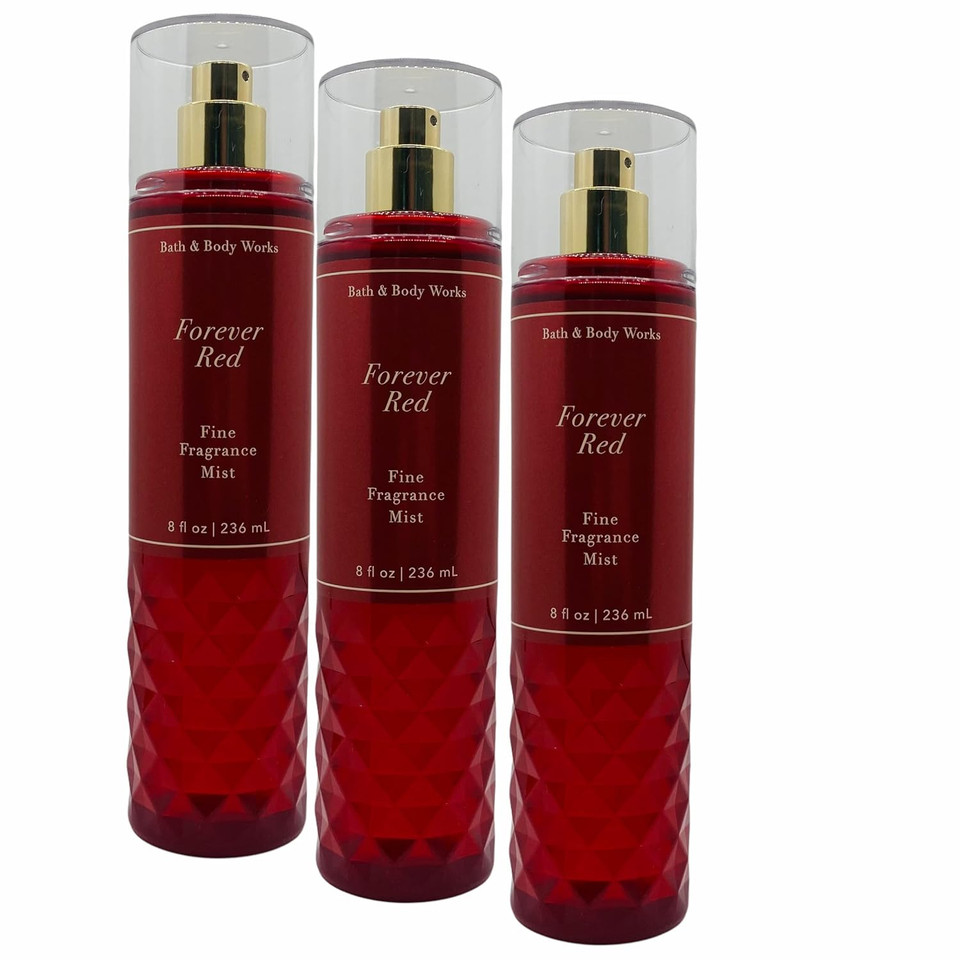 Bath and Body Works Forever Red Fine Fragrance Mist, 8.0 Fl Oz, 3-Pack (Packaging May Vary)