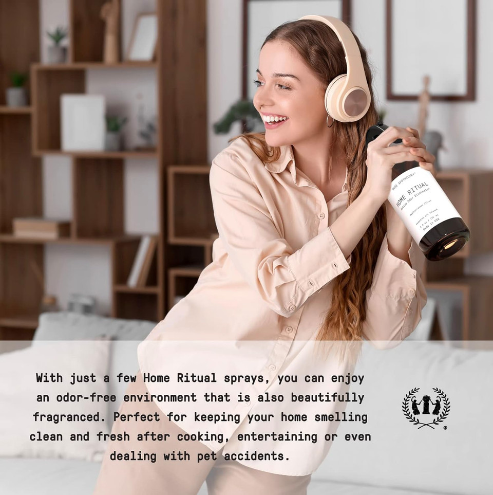 Muse Apothecary Home Ritual Active Odor Eliminator Spray - Odor Eliminator For Home - Furniture Deodorizer Spray & Bathroom Odor Eliminator - Essential Oil Air Freshener - 4Oz, Lavender Fields Muse Apothecary Home Ritual Active Odor Eliminator Spray - Odor Eliminator For Home - Furniture Deodorizer Spray & Bathroom Odor Eliminator - Essential Oil Air Freshener - 4Oz, Lavender Fields