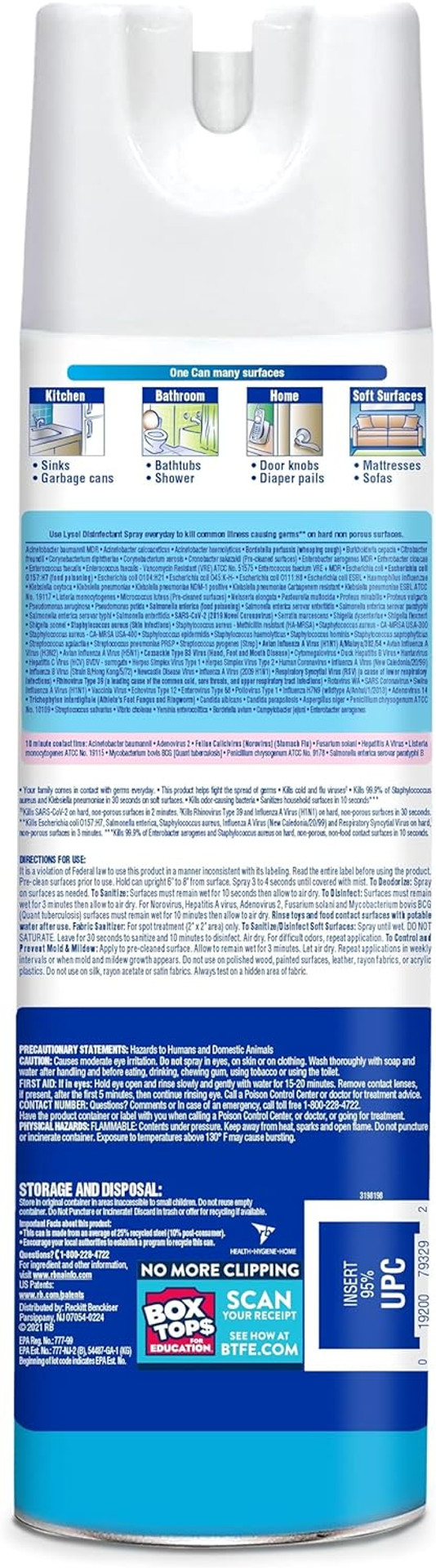 Lysol Disinfectant Spray Multi Scent Bundle - Crisp Linen, Early Morning Breeze, And Spring Waterfall Scents, 19 Ounces (Pack Of 3)