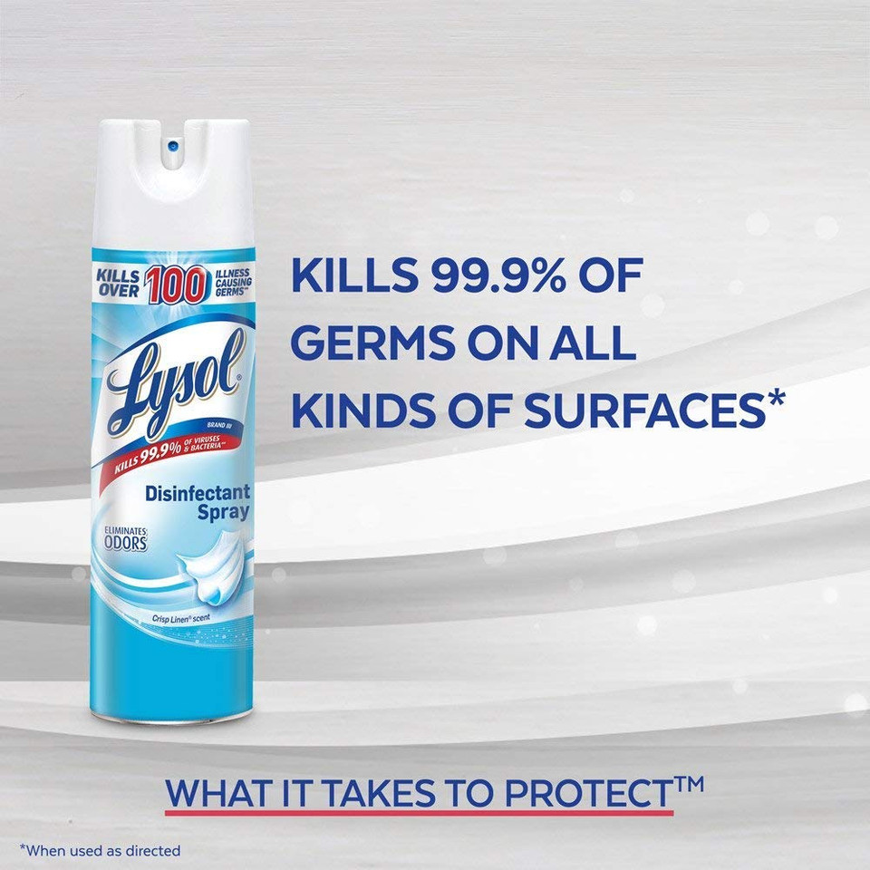 Lysol Disinfectant Spray, Spring Waterfall, 76Oz (4X19Oz)