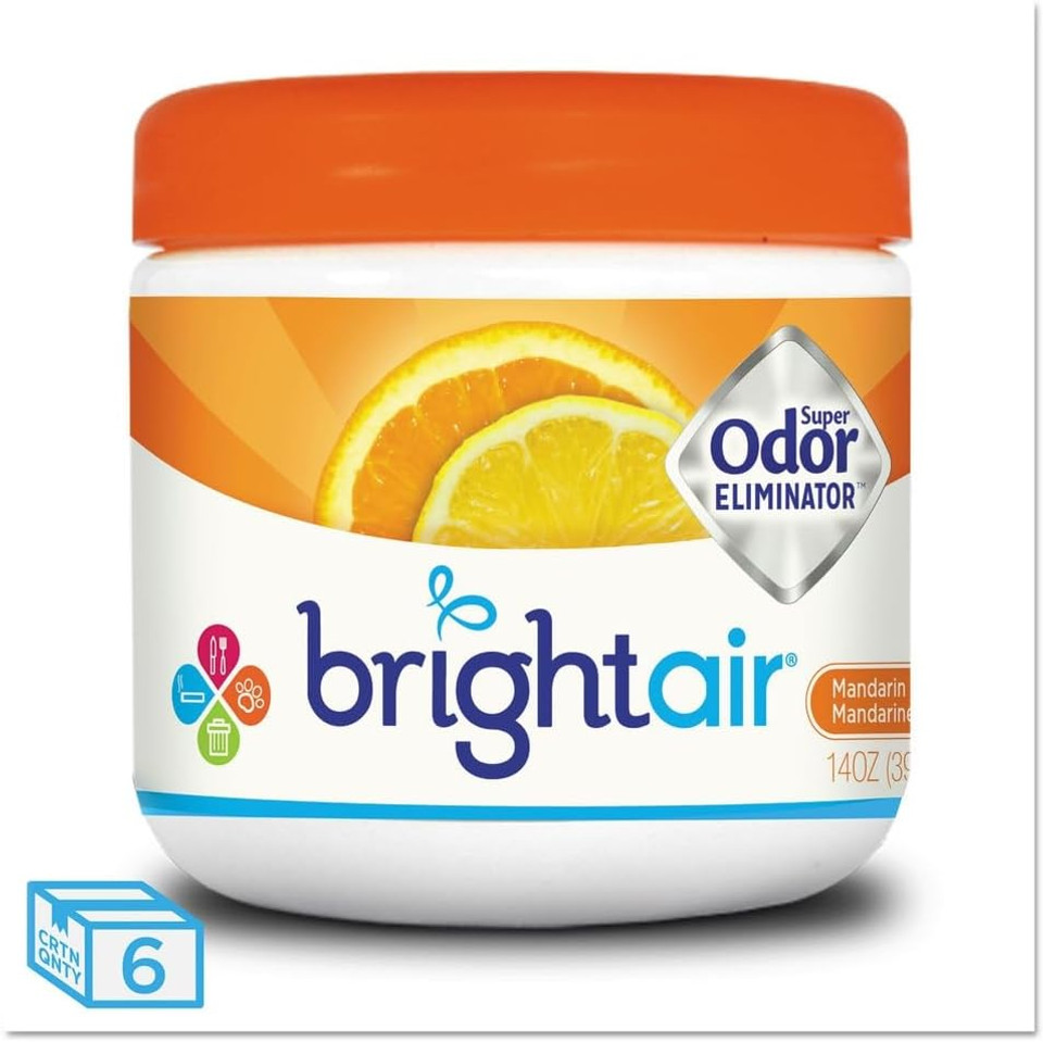 Bright Air Bri 900013 14Oz Super Odor Eliminator, Mandarin Orange And Fresh Lemon (6/Carton)