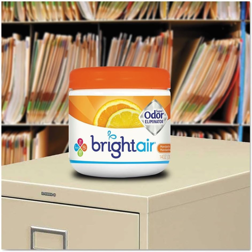 Bright Air Bri 900013 14Oz Super Odor Eliminator, Mandarin Orange And Fresh Lemon (6/Carton)