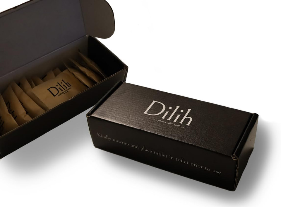 Premium Bathroom Air Freshener | Dilih Toilet Tablets | Dissolvable & Elegant | Eucalyptus | Drop One In And Eliminate The Odor | 24 Count