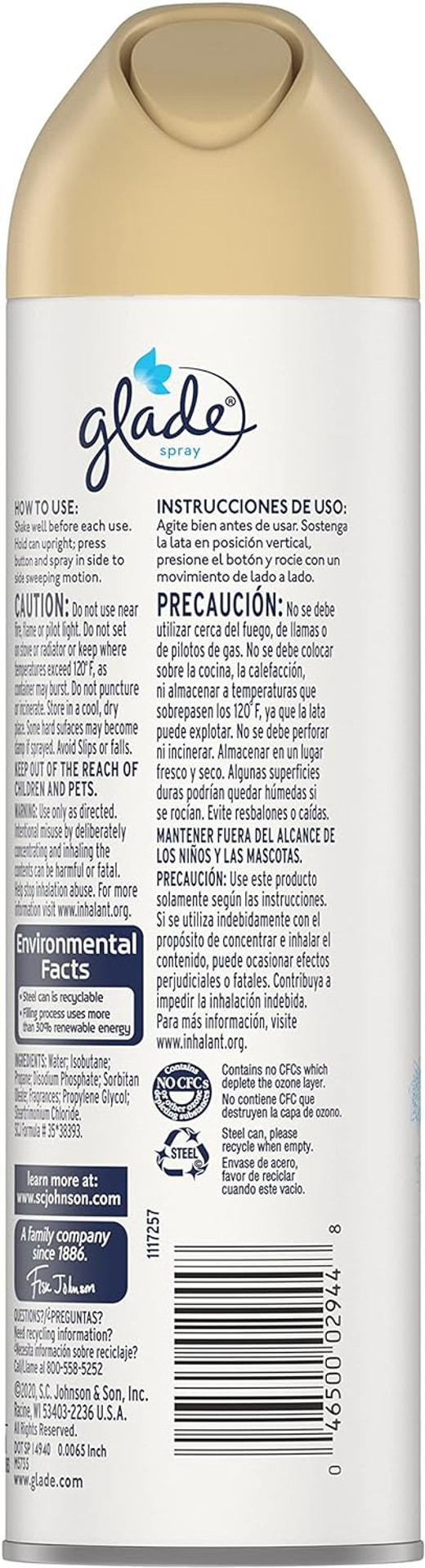 Glade Air Freshener, Room Spray, Aqua Waves, 8 Oz, 12 Count
