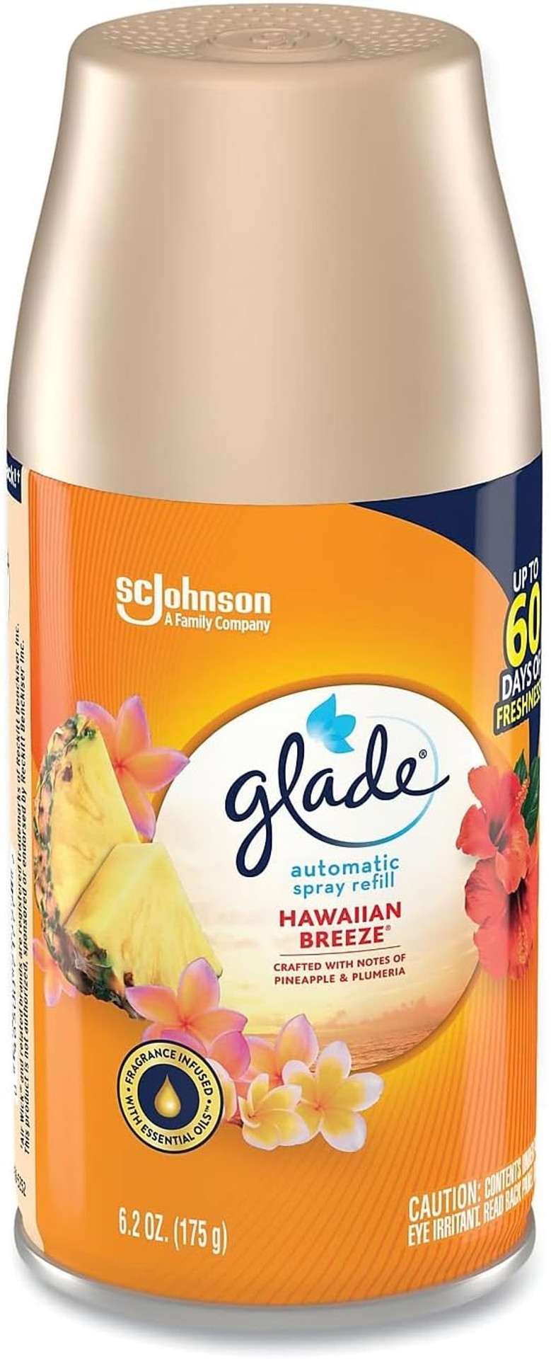 Glade Automatic Air Freshener, Hawaiian Breeze, 6.2 Oz, 6/Carton (337689)