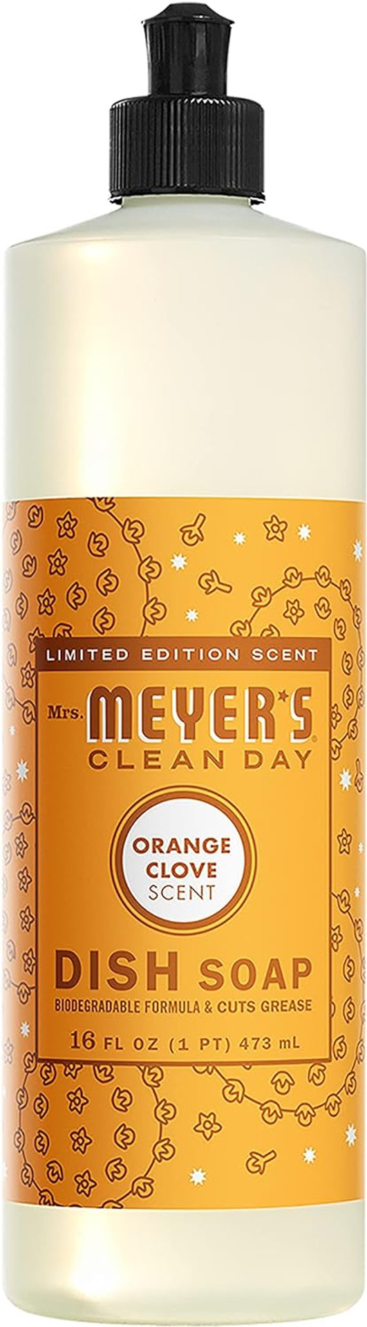 Mrs. Meyer'S Clean Day Liquid Dish Soap, Orange Clove, 16 Fluid Ounce (Pack Of 2)