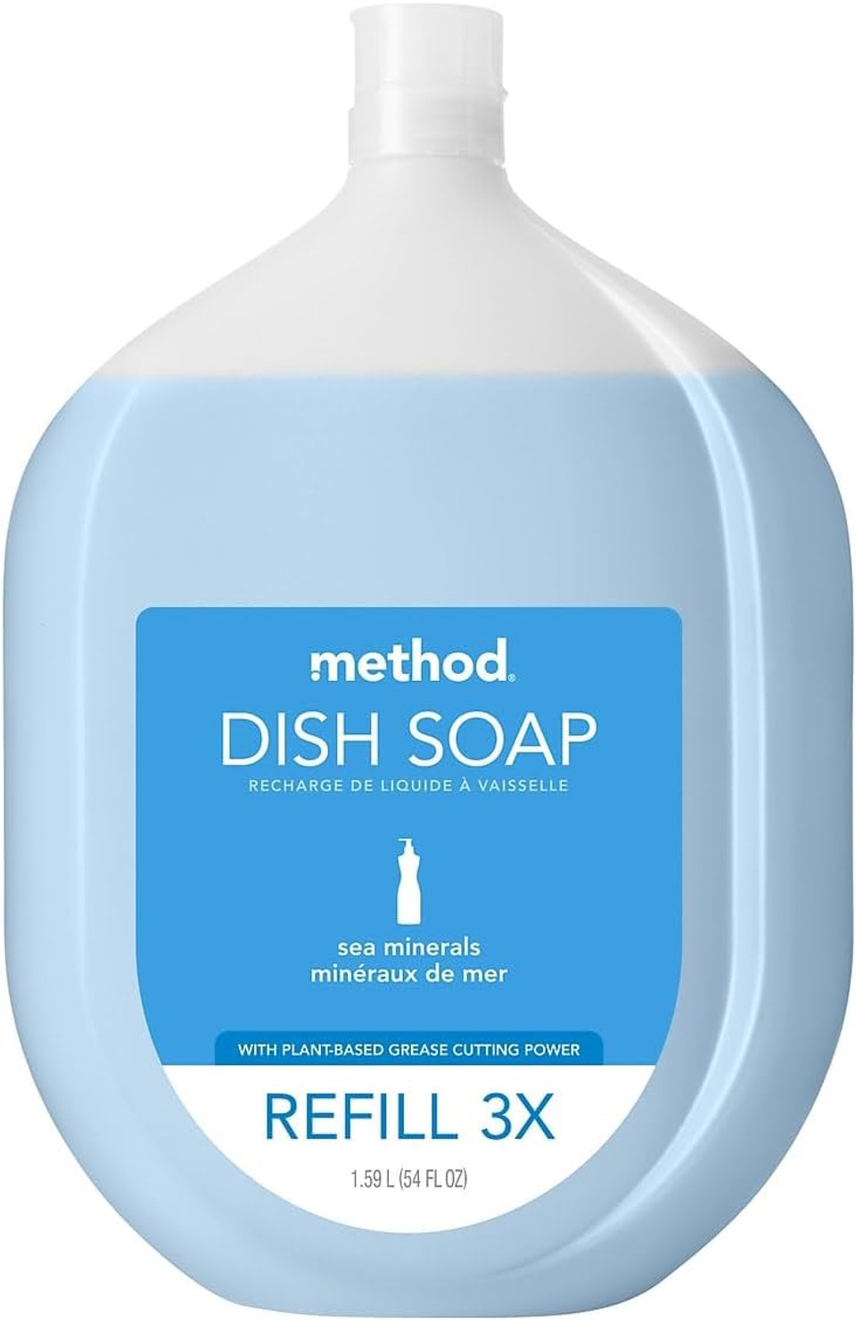 Method Gel Dish Soap, Refill, Sea Minerals, Recylable Bottle, Biodegradable Formula, 54 Fl Oz (Pack Of 1)