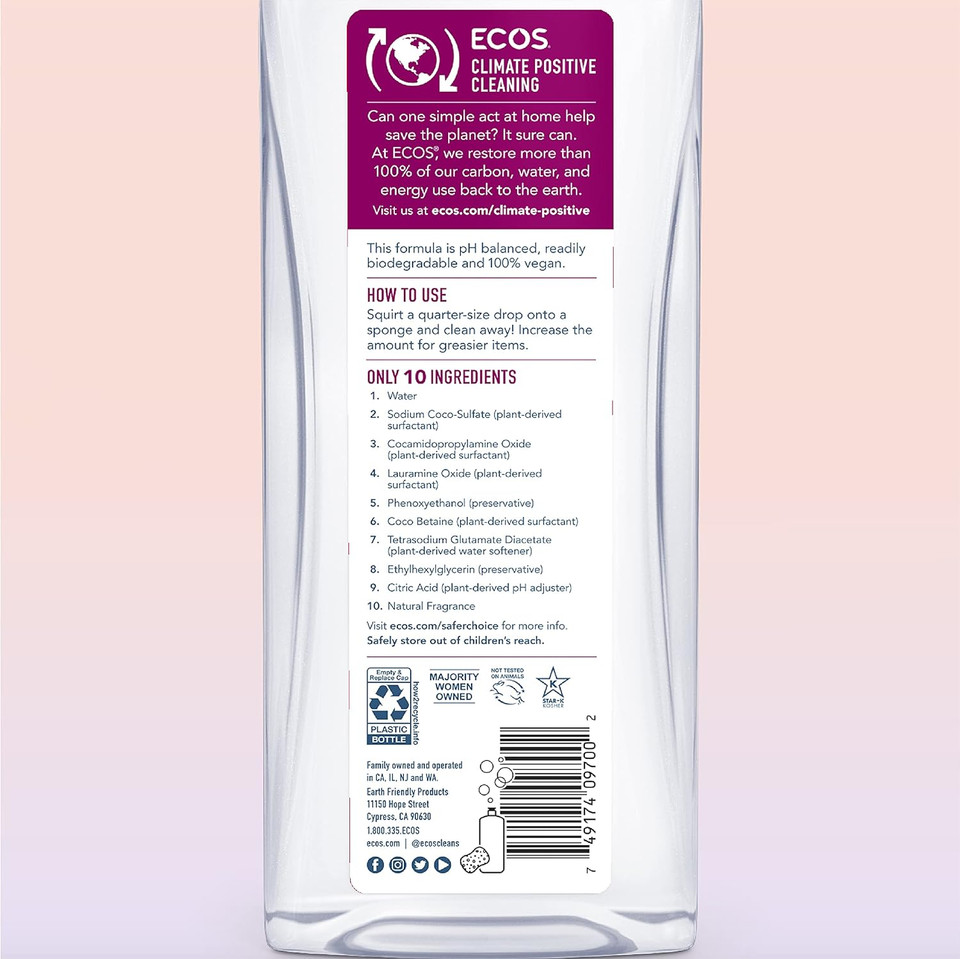 Ecos Dishmate, Dishwashing Liquid, Natural Almond, Bottle By Earth Friendly Products, 25 Fl Oz (Pack Of 1), (97006) Ecos Dishmate, Dishwashing Liquid, Natural Almond, Bottle By Earth Friendly Products, 25 Fl Oz (Pack Of 1), (97006)