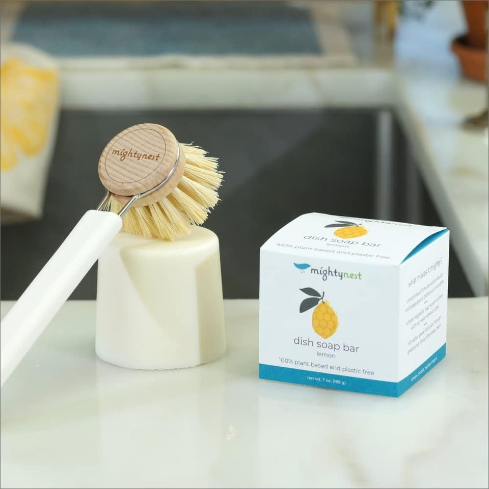 Mightynest Lemon Scented Dish Washing Bar Soap (7 Ounce (Pack Of 4))