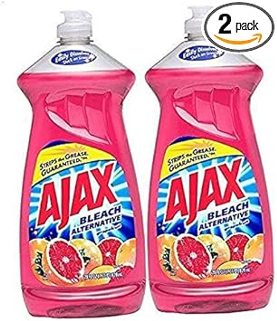 Ajax Dish Washing Soap Bleach Alternative, Ruby Red Grapefruit, 28Oz, 2 Pack