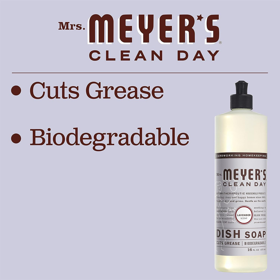 Mrs. Meyer's - Clean Day Liquid Dish Soap Lavender - 16 oz.3 Pack