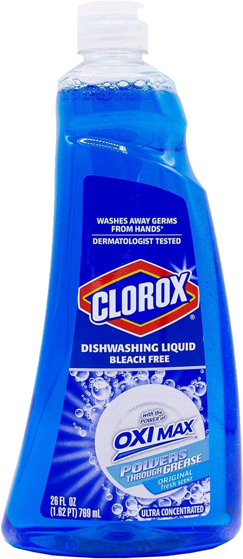 Clorox Liquid Dish Soap | Oxy Powered Dishwashing Liquid Cuts Through Tough Grease Fast | Quick Rinsing Formula Washes Away Germs | A Powerful Clean You Can Trust, Fresh Scent, 6-Pack