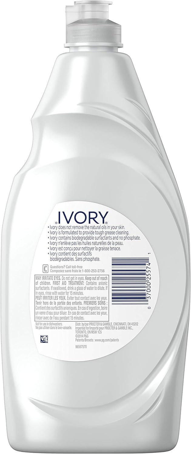 Ivory Dish Soap Original, 709Ml/1.5Pt/24Fl Oz, 3 Pack (10 Per Master Case)