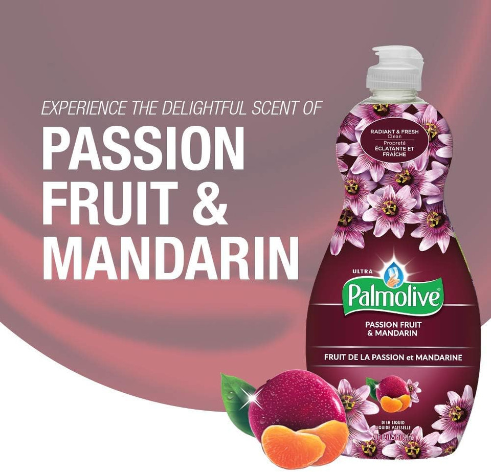 Palmolive Ultra Liquid Dish Soap | Soft Touch On Hands | Tough-On-Grease | Concentrated Formula | Passion Fruit & Mandarin Scent - 20 Ounce Bottle (Pack Of 4) Palmolive Ultra Liquid Dish Soap | Soft Touch On Hands | Tough-On-Grease | Concentrated Formula | Passion Fruit & Mandarin Scent - 20 Ounce Bottle (Pack Of 4)