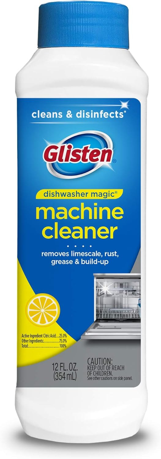 Glisten Glisten-Dm06N-12Oz Dm06N Dishwasher Magic Cleaner And Disinfectant, 1-Pack