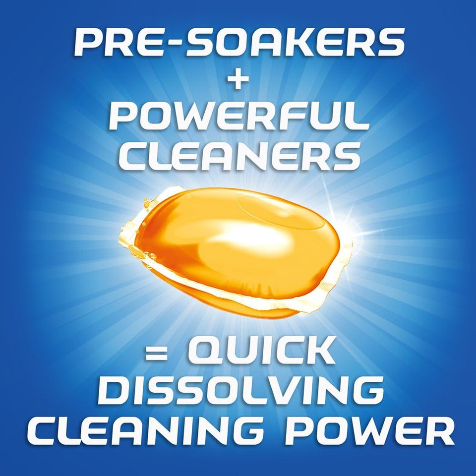 Finish All In 1 Gelpacs, Orange 32 Tabs, Dishwasher Detergent Tablets (Pack Of 2)