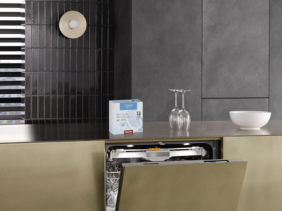 Miele Original Ultratabs All In 1 Dishwasher Set, 1.5 Kg Salt, 500 Ml Rinse Aid, 60 Detergent Tablets