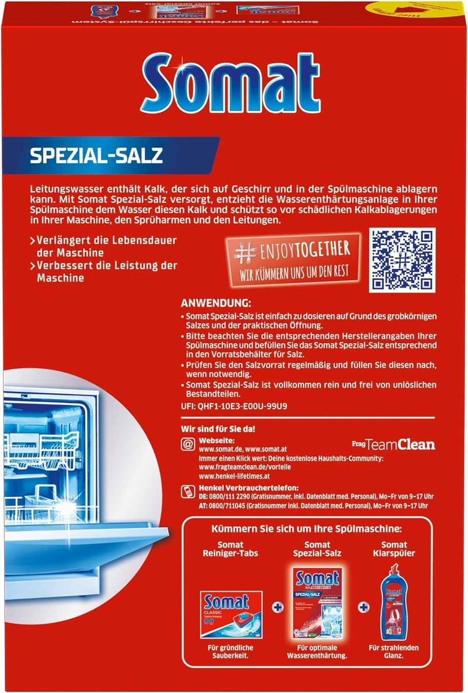 Miele : Somat Dishwasher Salt (B1640) 1.2kg/Packaging may vary